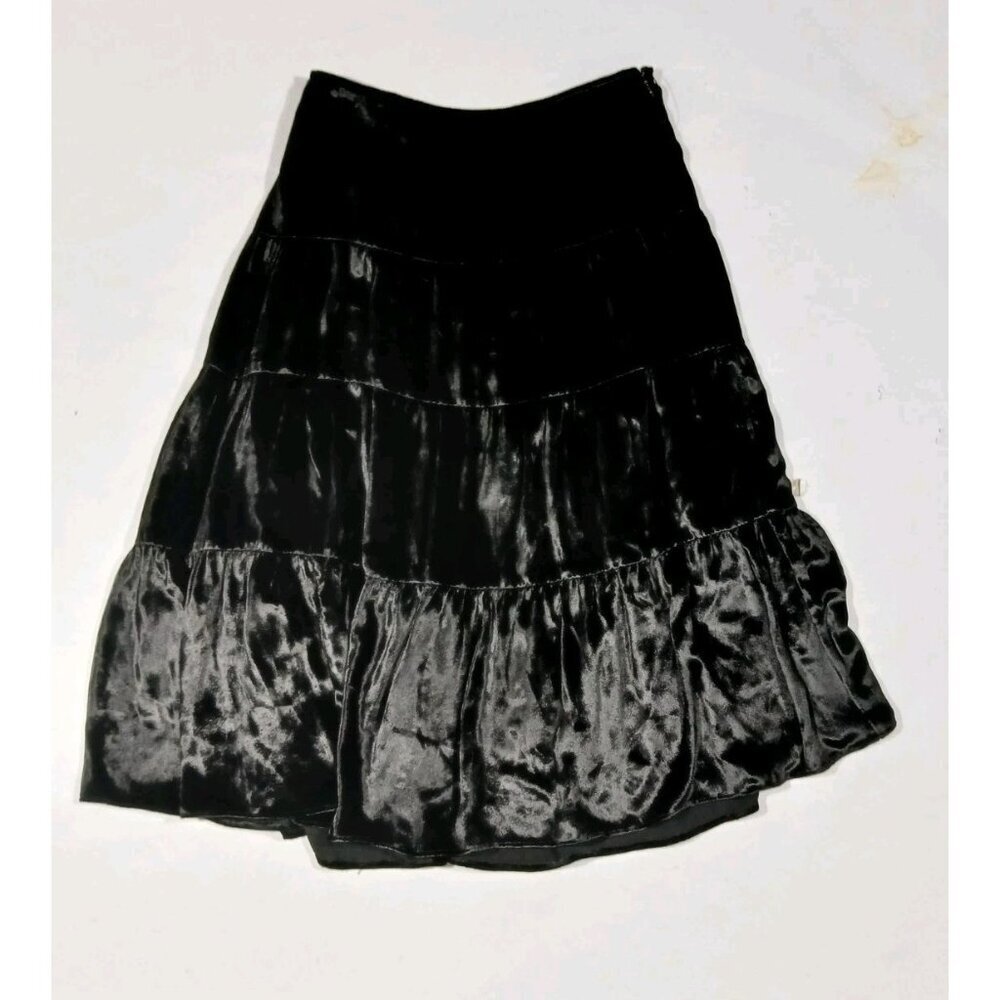 Vtg INC International Concepts Velvet Midi Skirt‎
